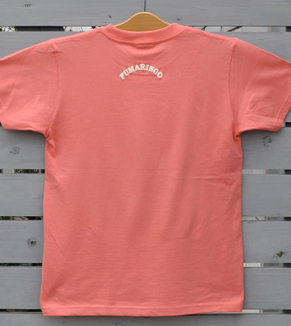 フラミンゴ+りんごのユニークなキャラクターTシャツFUMARINGO(フマリンゴ)」